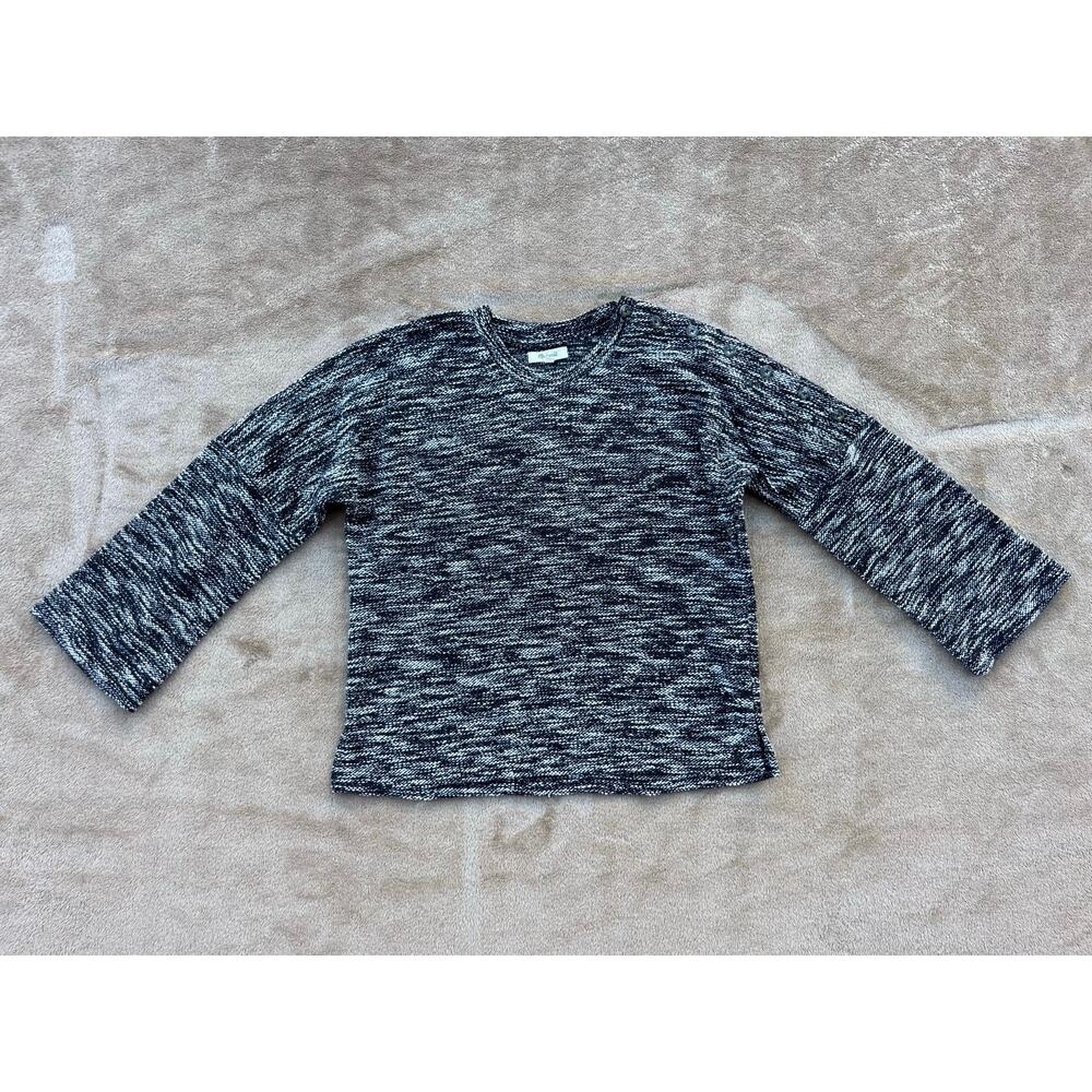 Madewell Button Shoulder Wide Sleeve Marled Top‎ Sweater Women’s Size Small